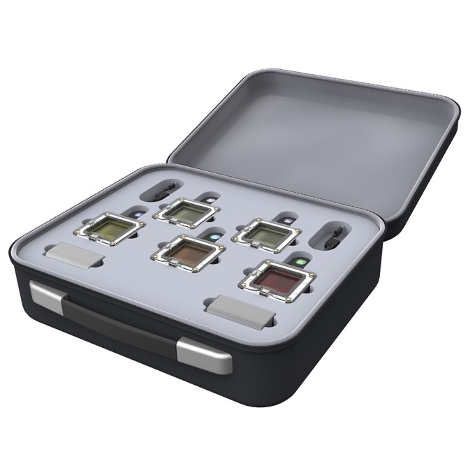 Trusa criminalistica cercetare la fata locului - sistem de lumini si filtre pentru spartfon - Mo-Sho